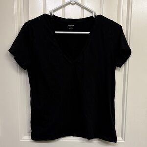 Madewell Black V-Neck Women's Top